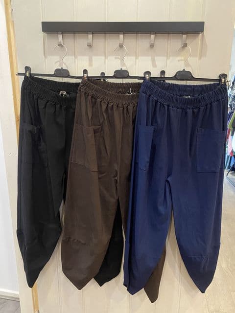 MAGIC STRETCH FRONT POCKET COCOON PANTS