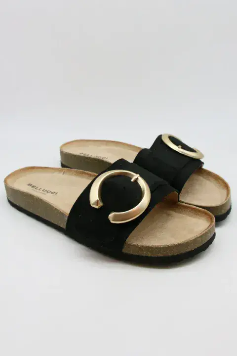 MATT GOLD BUCKLE ACCENT SLIDER