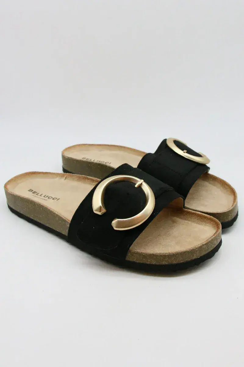 MATT GOLD BUCKLE ACCENT SLIDER