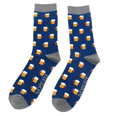 MENS BEER NAVY SOCKS