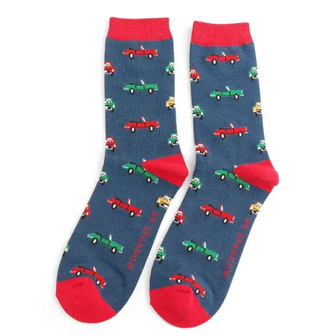 MENS CLASSIC CARS SOCKS NAVY