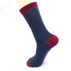 MENS MINI STRIPES SOCKS BLUE & BLACK BAMBOO SOCKS