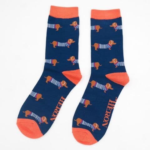 MENS PARISIAN PUPS SOCKS NAVY