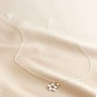 Mix Metal Double Star Necklace