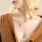 Mix Metal Double Star Necklace