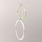 MIXED FINISH ORGANIC LINKED HOOPS NECKLACE