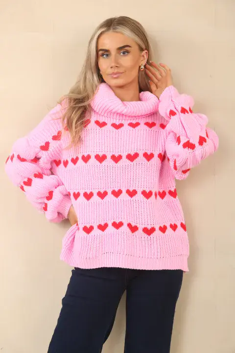 MULTI HEART KNIT JUMPER