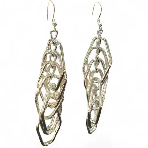 MULTI-LINK EARRING IN SILVER