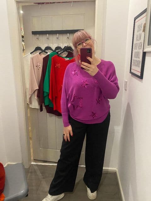 MULTI STAR SEQUIN TOP