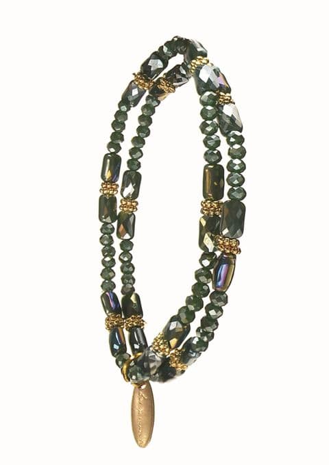 MULTI-STRAND BRACELET IN DEEP GREEN