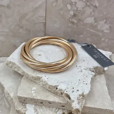 MULTISTRAND SNAKE EFFECT BRACELET IN GOLD