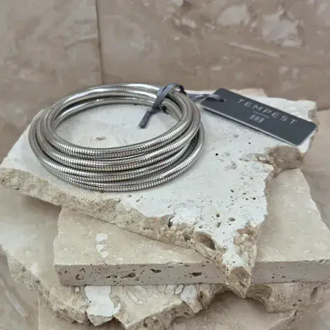 MULTISTRAND SNAKE EFFECT BRACELET IN SILVER
