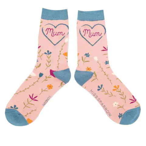 MUM BAMBOO SOCKS DUSKY PINK