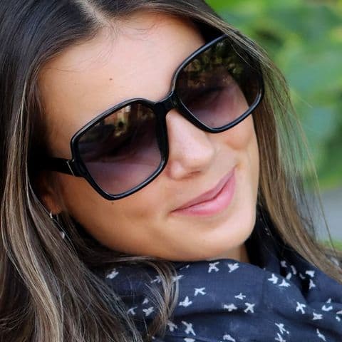 OVERSIZE CLASSIC BLACK FRAME ECO SUNGLASSES