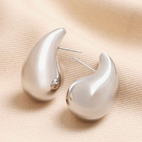 Oversized teardrop stud earrings