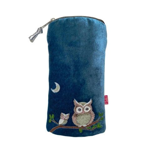 OWL GLASSES PURSE IN BLUE