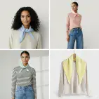 PASTEL PLAIN WOOL BLEND TRIANGLE NECK SCARF