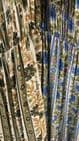 PATTERNED SHIRRED DRESS