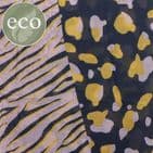PINK/NAVY/ORANGE TRIPLE ANIMAL PRINT RECYCLED POLYESTER SCARF