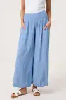 PINSTRIPE WIDE LEG TROUSERS