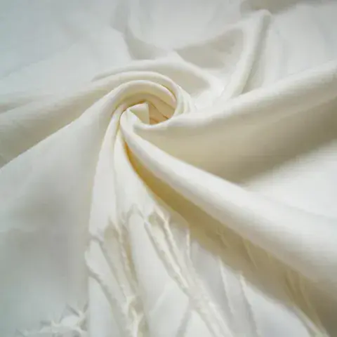 PLAIN LIGHT PASHMINA LARGE SCARF IN CREAM