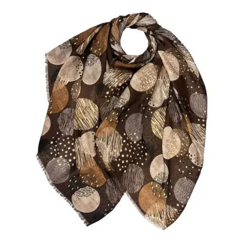 PLANETS ABSTRACT PRINT SCARF