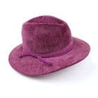 PLUM CHENILLE FEDORA
