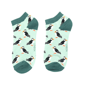 PUFFIN BAMBOO TRAINER SOCKS MINT