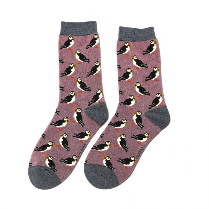 PUFFIN SOCKS MAUVE