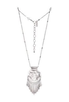 RAYS OF SUN SILVER LONG NECKLACE