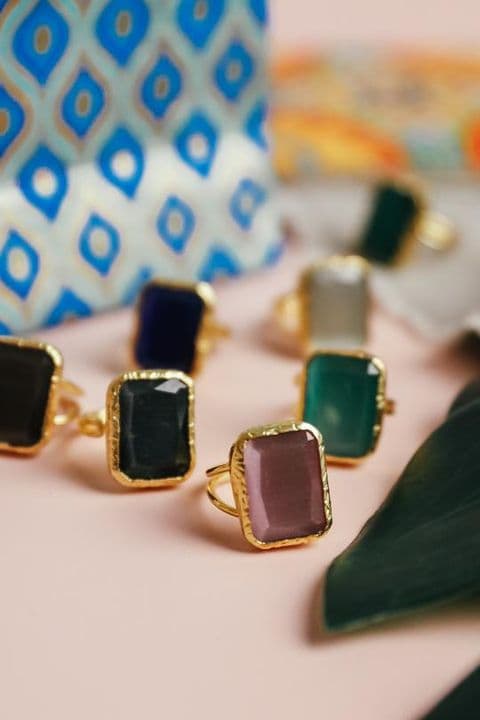 RECTANGLE COCKTAIL RINGS