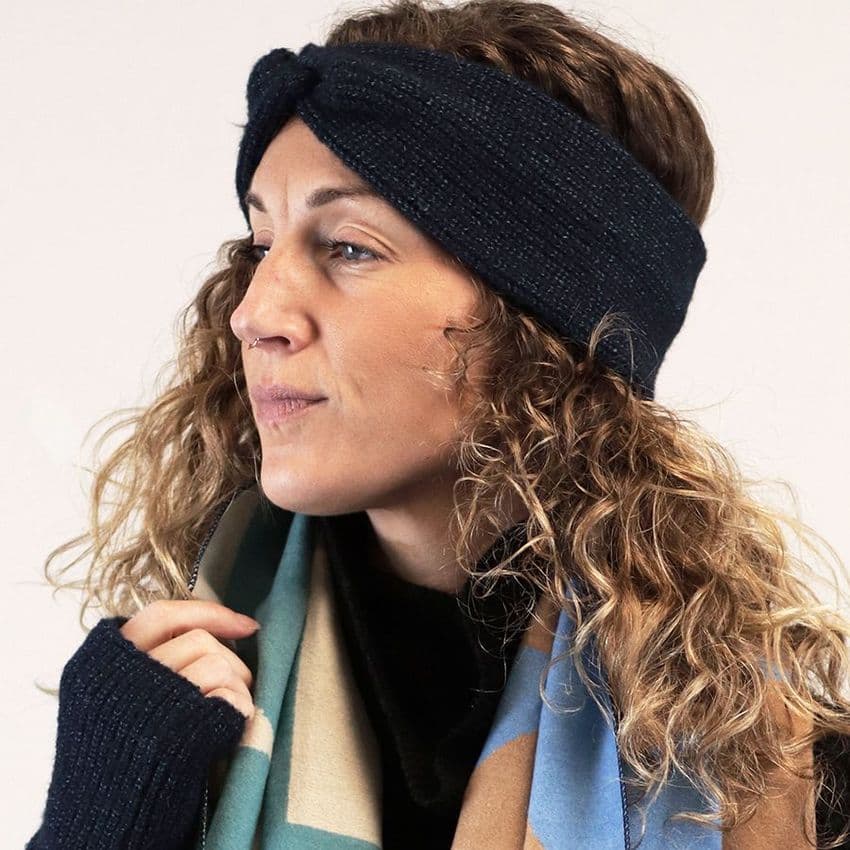 RECYCLED BLEND  NAVY HEADBAND