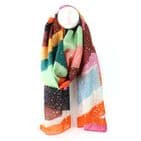 RECYCLED BRIGHT COLOUR BLOCK SCARF