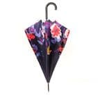 RECYCLED NAVY AND FLORAL PRINT EGDE UMBRELLA