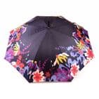 RECYCLED NAVY AND FLORAL PRINT EGDE UMBRELLA