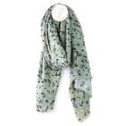 RECYCLED PALE MINT DITSY PRINT SCARF