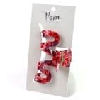 RED MIX WAVE CLAW CLIP
