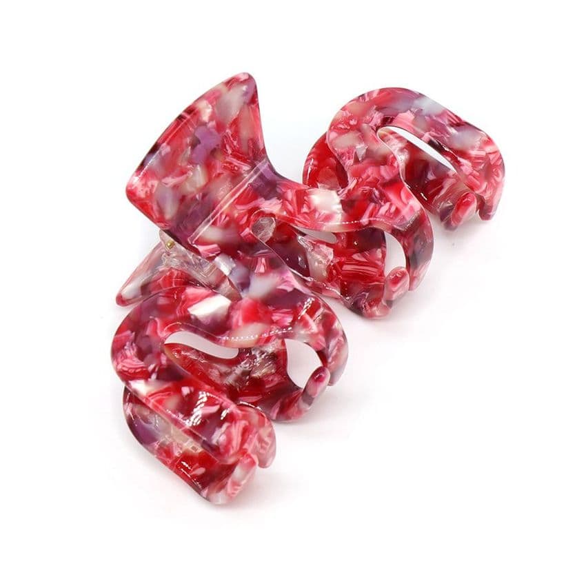 RED MIX WAVE CLAW CLIP