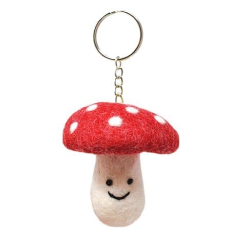 RED MUSHROOM KEYRING