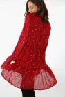 RED STAR TIERED DRESS