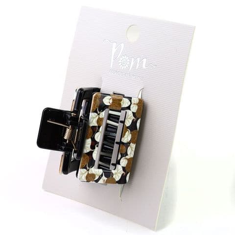 RETRO LEAF PRINT MEDIUM CLAW CLIP