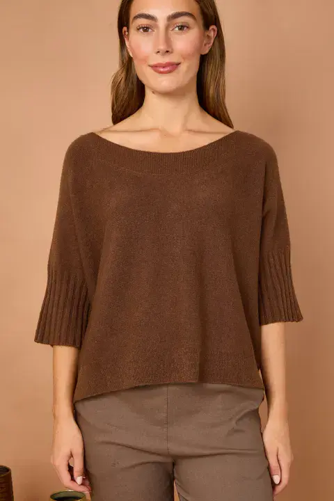 RIBBED EDGE BOXY FIT JUMPER