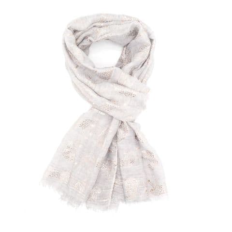 ROSE GOLD CHEETAH PRINT SCARFGREY