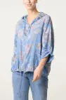ROSES PRINT COTTON HOODED TOP