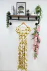 SHADOW PRINT BUTTON DETAIL MAXI