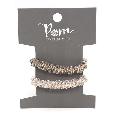 SILVER MIX DOUBLE CRYSTAL HAIRBANDS