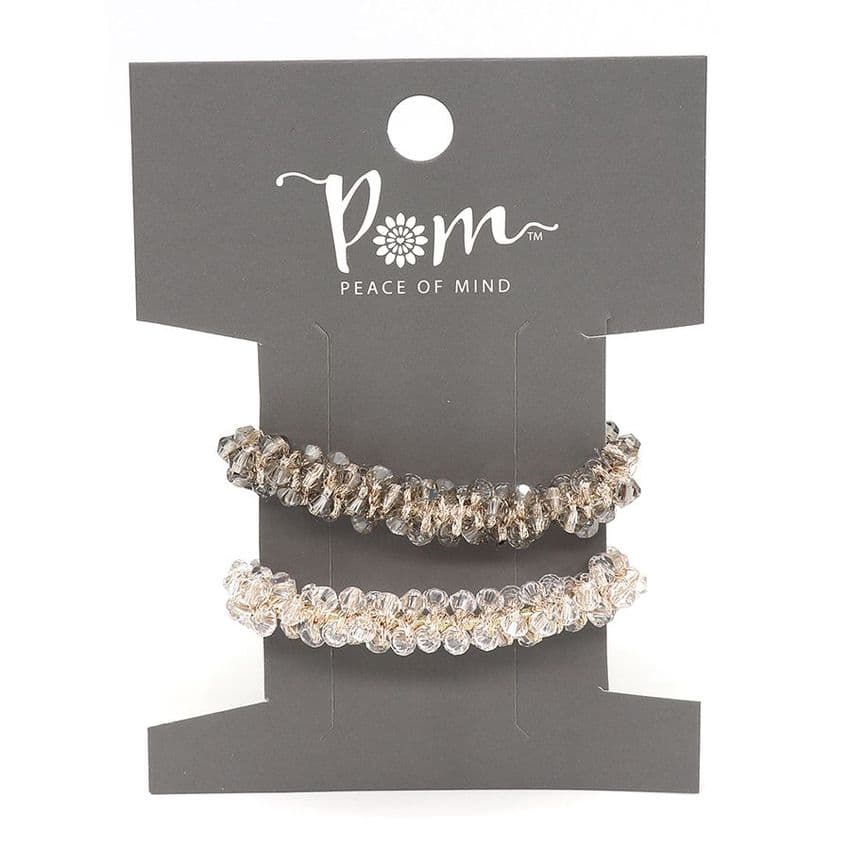 SILVER MIX DOUBLE CRYSTAL HAIRBANDS