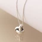 SILVER PLATED INFINITY KNOT NECKLACE