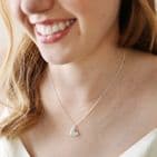 SILVER PUFFED HEART NECKLACE