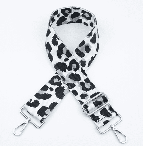 SILVER WHITE LEOPARD STRAP
